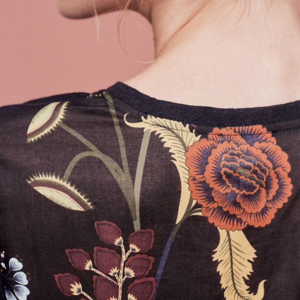 Anthropologie Deletta Silver Fern Floral Blouse - Picture 2 of 7